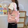 Small Fresh Nylon Bag, Women's Crossbody Shoulder Bag, Tote Bag, Class Bag, Large-capacity Student Tutoring Bag