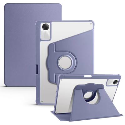 Para Capa do Redmi Pad SE 11 polegadas 360 Rotativa Acrílico Transparente Dura Capa de Tablet Para Funda redmi pad se cover Com Suporte para Lápis