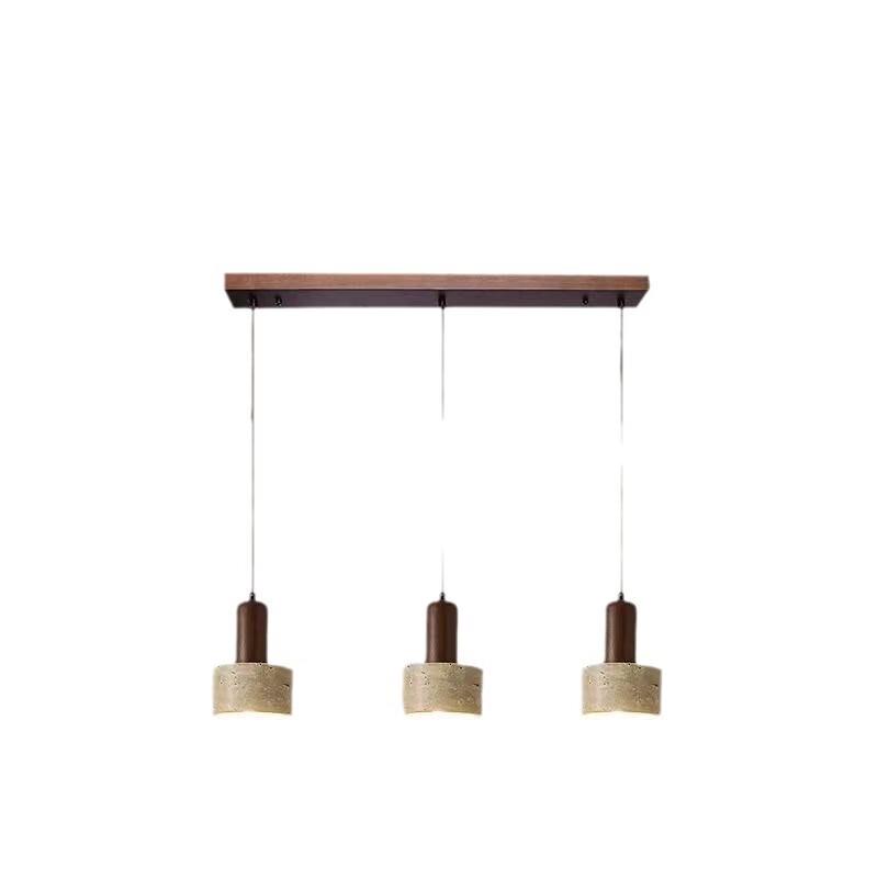 

UOSU Yellow Travertine Three-Head Bedside Pendant Lamp