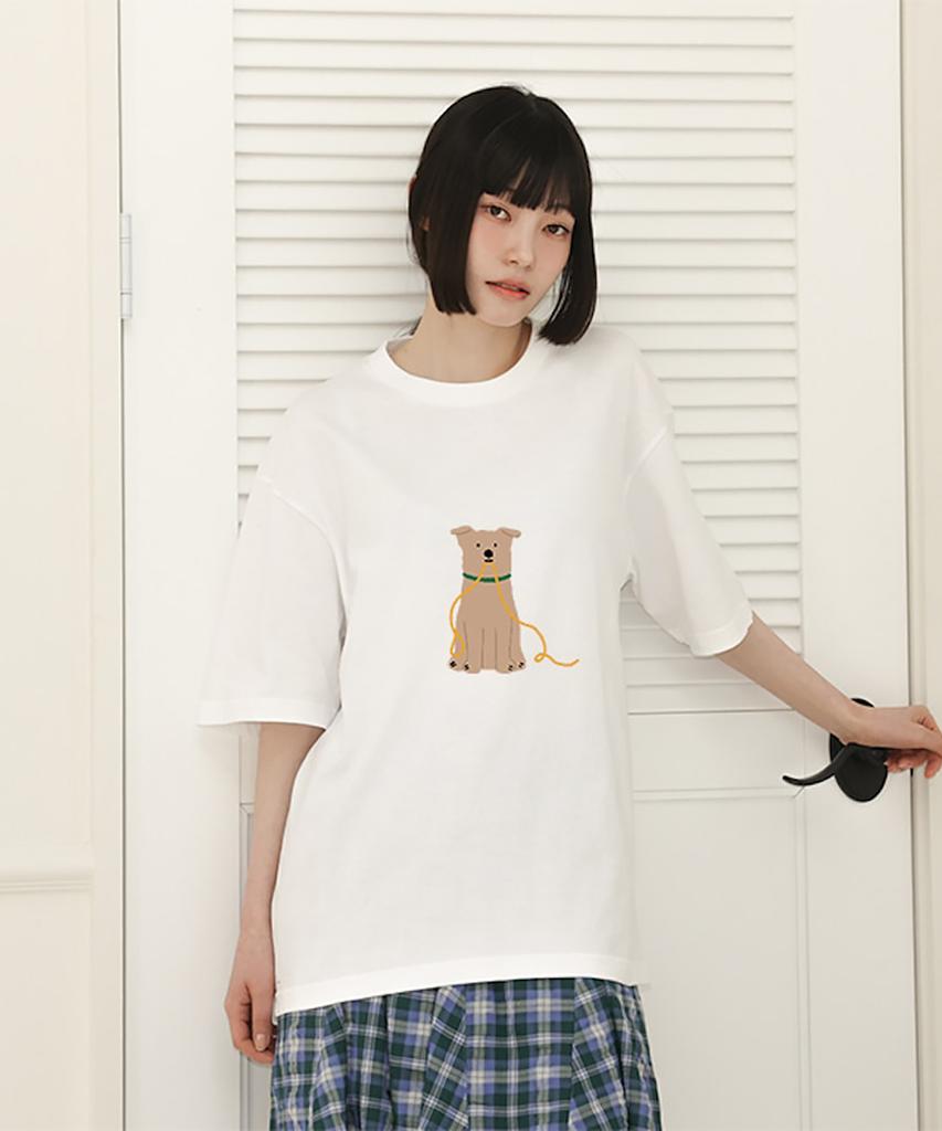 Artist Ttunu Kimming, Dog Leash Short-Sleeved T-Shirt