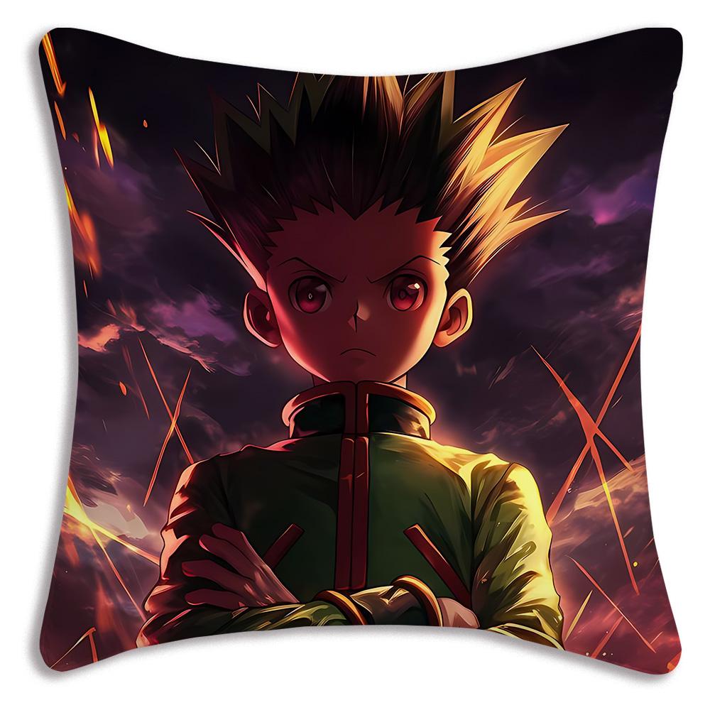 Anime For h-Hunter X HunterS Pillow Covers Cartoon Sofa Decorative Home Double-sided Printing Short Plush Cute Cushion Cover