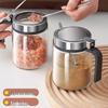 Stainless Steel Lid Glass Seasoning Jars Set
