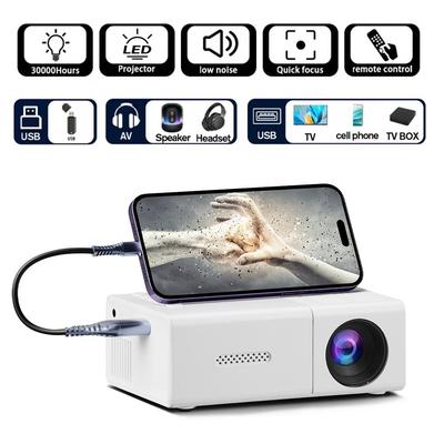 YG300 Mini HD Smart Portable Projector for Camping and Home Use
