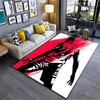 Red and Black Athlete Silhouette Suitable As a Non-slip Mat for the Living Room or Bedroom Sofa