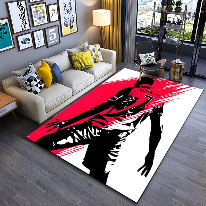 Red and Black Athlete Silhouette Suitable As a Non-slip Mat for the Living Room or Bedroom Sofa