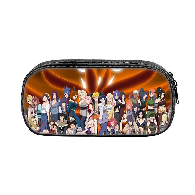 Hokage Naruto Creative Zipper Pencil Pouch With Durable Nylon Material For Office And School Use