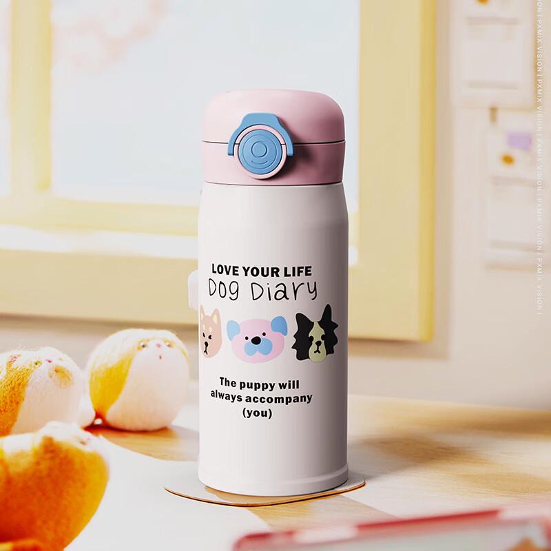 

Stylish Portable Stainless Steel Insulated Bottle with Pop-Up Lid