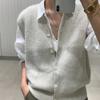WTEMPO Solid Color Knitted Vests Office Ladies Elegant V-Neck Button Cardigans Coats Women's Spring Autumn Loose Sweater Vests