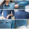 Jeans Shirt Women 2023 Long Sleeve Slim Casual Vintage Elastic Ladies Denim Shirts Tops Blusas Feminina Woman Blouses and Tops
