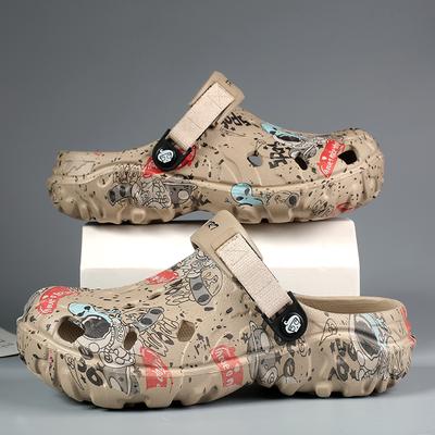 Men Summer Clogs Slippers Light Soft EVA Men's Hole Shoes Outdoor Sandals Home Garden Shoes Male Beach Water Shoes Size 40-47
