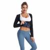 Hot Polymer Waist Trainer Vest Zipper Design Body Shaper Body Shaping Sauna Suit Shirt  Women