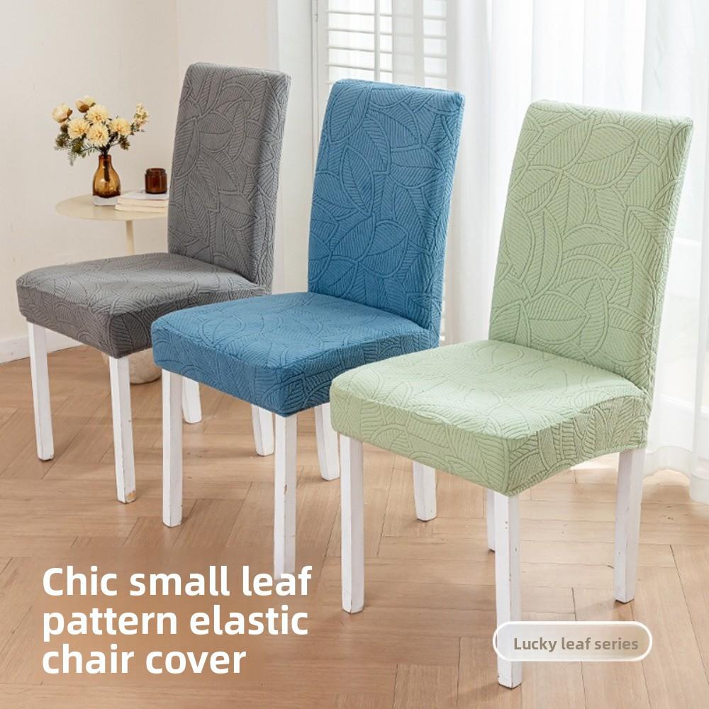 Elastic Stretch Dining Chair Cover Long Jacquard Chair Cushion Cover Waterproof Seat Covers Chair Protectors