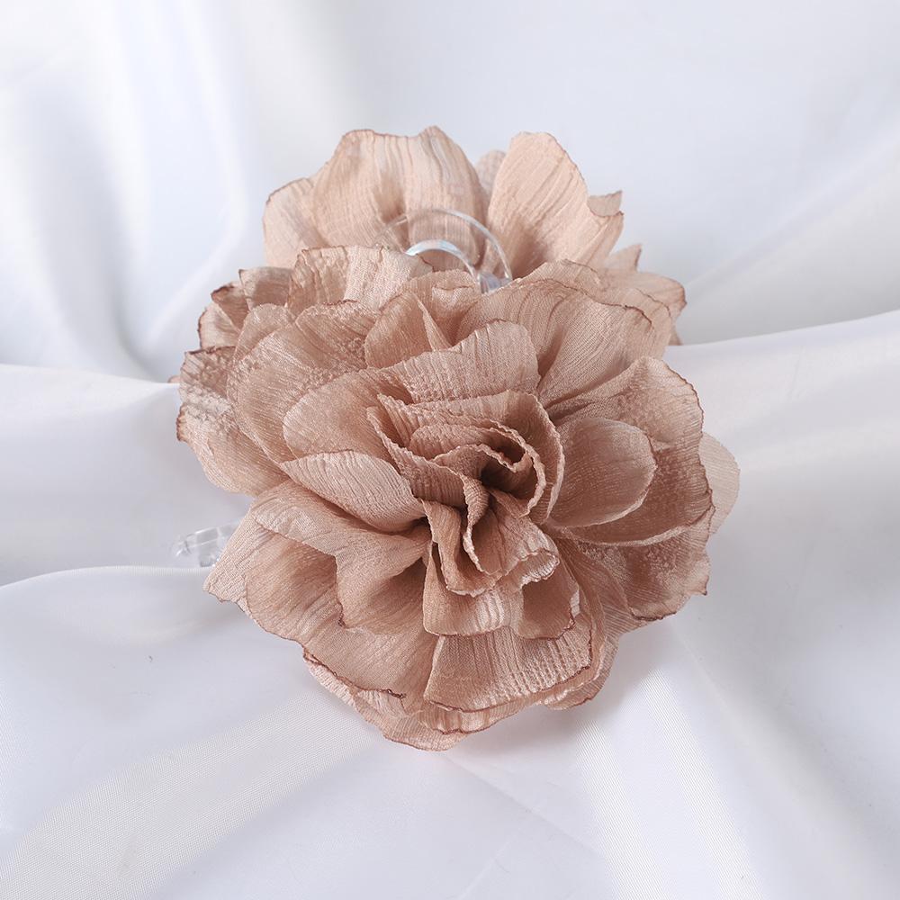 Fabric Big Flower Hair Claw Clips Women Girls Soft Chiffon Flowers Ponytail Holder Hair Clamps Barrette Fashion Hair Accessories