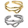 Curved Double Line Rings Adjustable Geometric Rings Unisex Female Rings Jewelry
