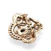 Spilla vintage con fiore in cristallo Spilla da donna color oro antico