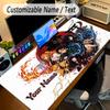 Large Mouse PadDemon Slayer Custom Name Text Personalized Desk Mat Non Slip Gaming Pad
