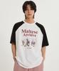 WAIKEI Maltese Archive Raglan Short Sleeve T-Shirt Light Pink