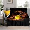 Baseball Passion And Heritage Blanket Flannel Blanket for bed, sofa, Camping, Hiking, Picnic Essentials, gift for family Fan gifts