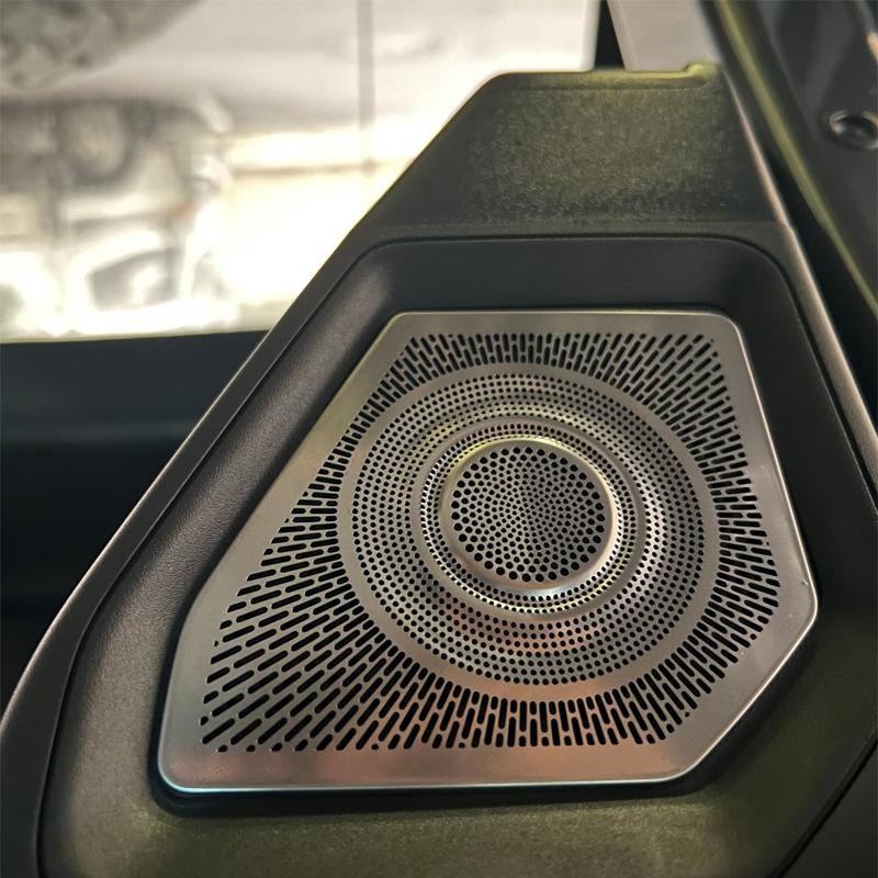 Stainless Steel Car Trunk Speaker Protection Tail Box Cover Trim Sticker for Ford Bronco  2022 2023 Interior