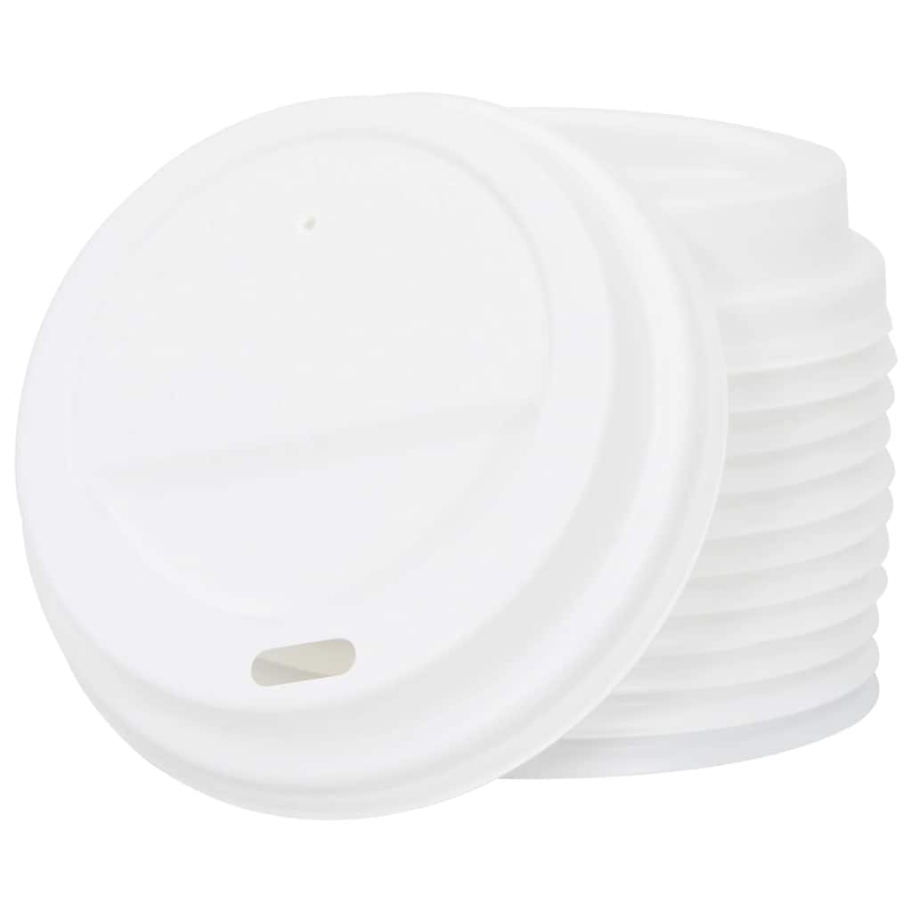 Vidaxl Papierowe Kubki Z Pokrywkami, 1000 Szt., 8Oz, 200Ml