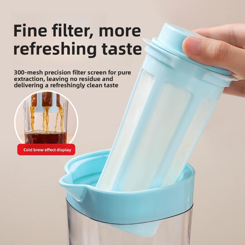 Cold Water Pitcher with Household Filter Net, Plastic, Heat-resistant, Cool Boiled Water Pitcher, Sealed Coffee Cold Brew Pitcher, Cold Water Pitcher