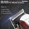 5 Sterne Akku Magic Clip Professionelle Haarschneidemaschinen Trimmer Pro Leichtes Haarschneide-Set Friseurbedarf Set Weinrot