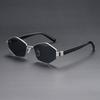 New Fashion Polygonal Metal Frame Sunglasses UV400 Protection Trendy Unisex Outdoor Driving Glasses