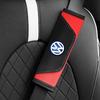 T281/2PCS Color Blocked Leather Car Seat Belt Shoulder Pad Protection Accessories Valve Cap For Volkswagen Golf Passat MK4 Jetta B6