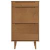 Shoe Cabinet MOLDE Brown 59.5 x 35 x 103 cm Solid Pine Wood