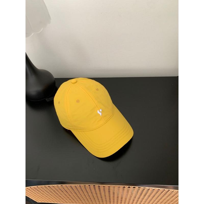 New quick-drying yellow baseball cap for women's summer breathable waterproof sunshade niche cap for men