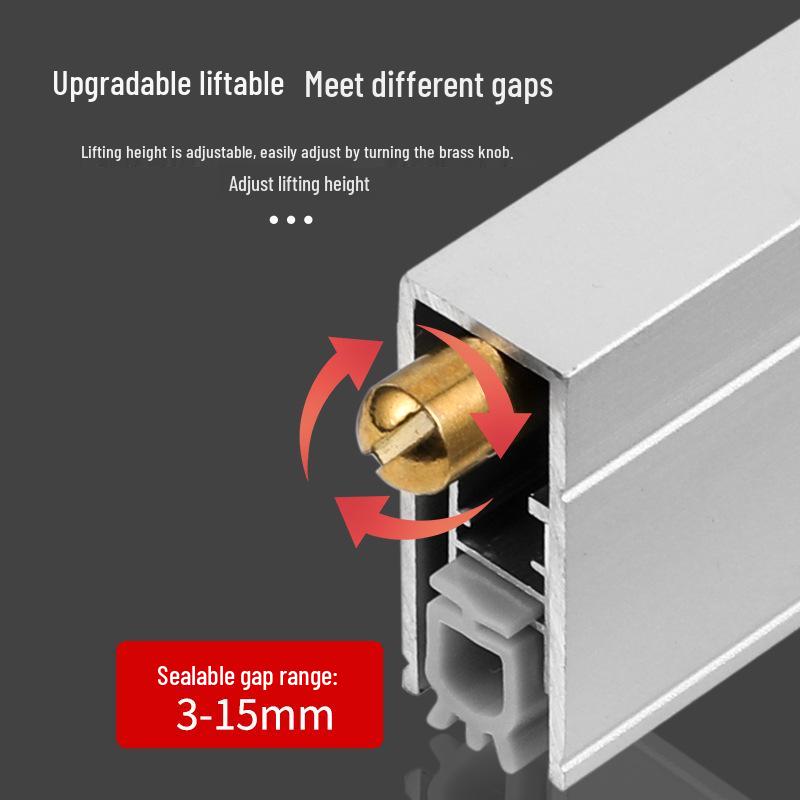 Automatic Lifting Soundproof Door Bottom Sealing Strip: Silent, Dustproof, Windproof Solution for Wooden Hotel Bedroom Doors