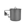 TA1 Titanium Outdoor Mug with Folding Handle - Portable Single-Layer Water, Coffee, and Tea Cup for Camping and Picnics