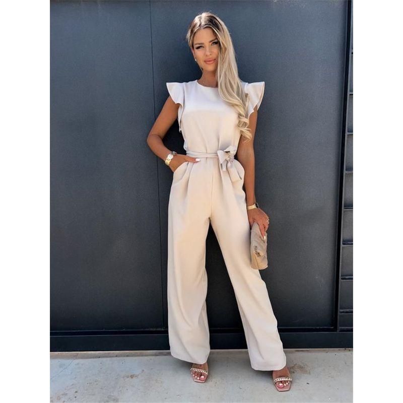 

INS Fashion Fashion Casual Jumpsuit Pants Women Jumpsuit Bodysuit Overalls Women Apricot L