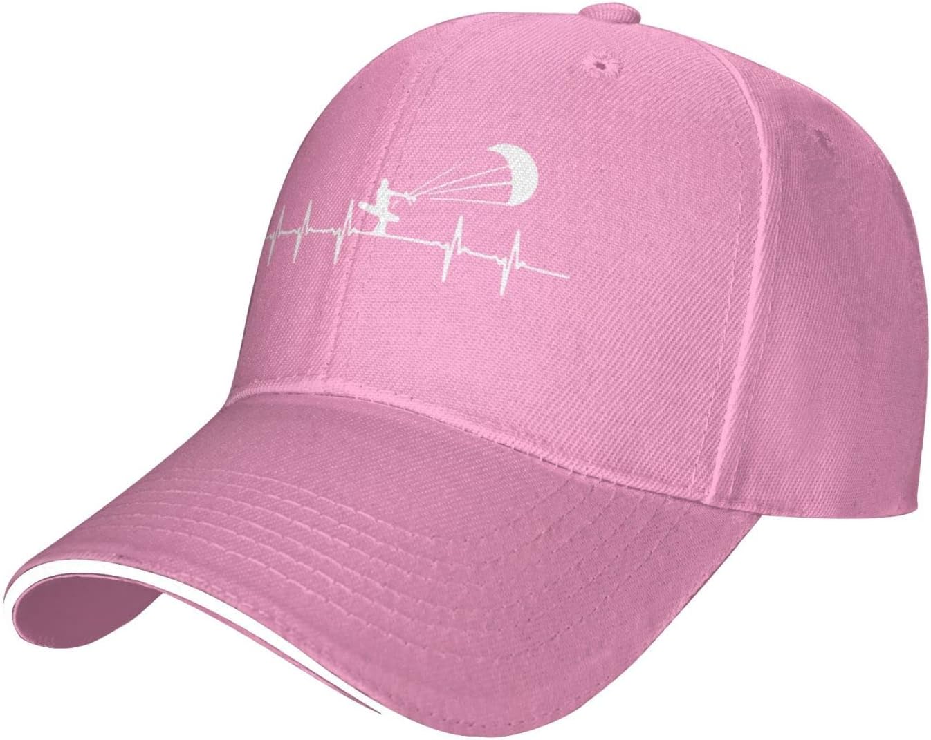 

Kitesurfing Heartbeat Lifeline Graphic Baseball Cap Polyester Adjustable Outdoor Sports Trucker Hat One Size