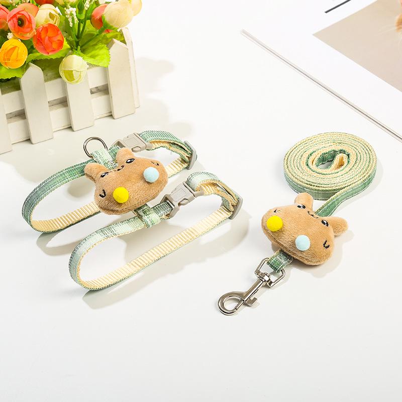 Bumblebee Vest Style Dog Leash and Collar Set for Medium and Small Dogs
