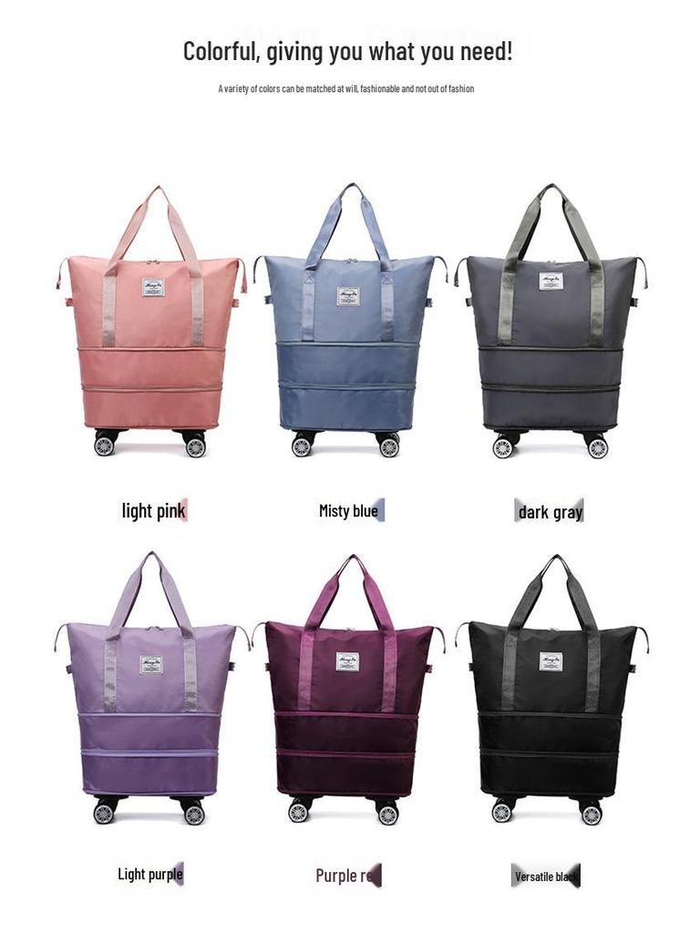 Universal Wheeled Folding Travel Storage Bag: Perfect for Packing Clothes On Short Trips