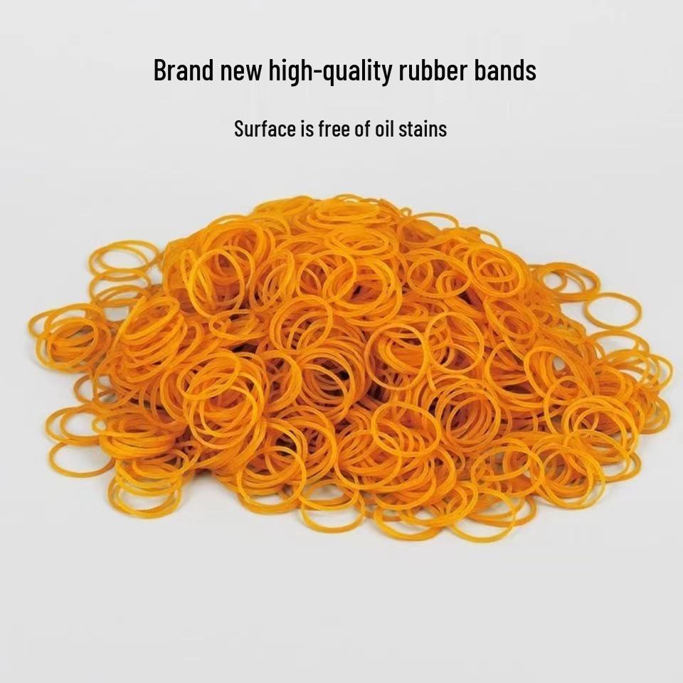 Yellow High-Elastic Hairdressing Rubber Bands, Multi-Size, Disposable Cowhide Design Yellow Small Circle 250g