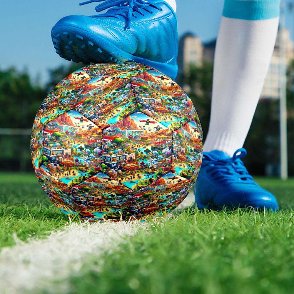 Roblox Theme Size 5 Soccer Ball, Suitable for Both Indoor and Outdoor Matches, a Gift Suitable for Everyone.