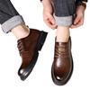 Ovigz Yadan Style Men's Premium Breathable Leather Business Shoes - Soft, Non-slip Sole.