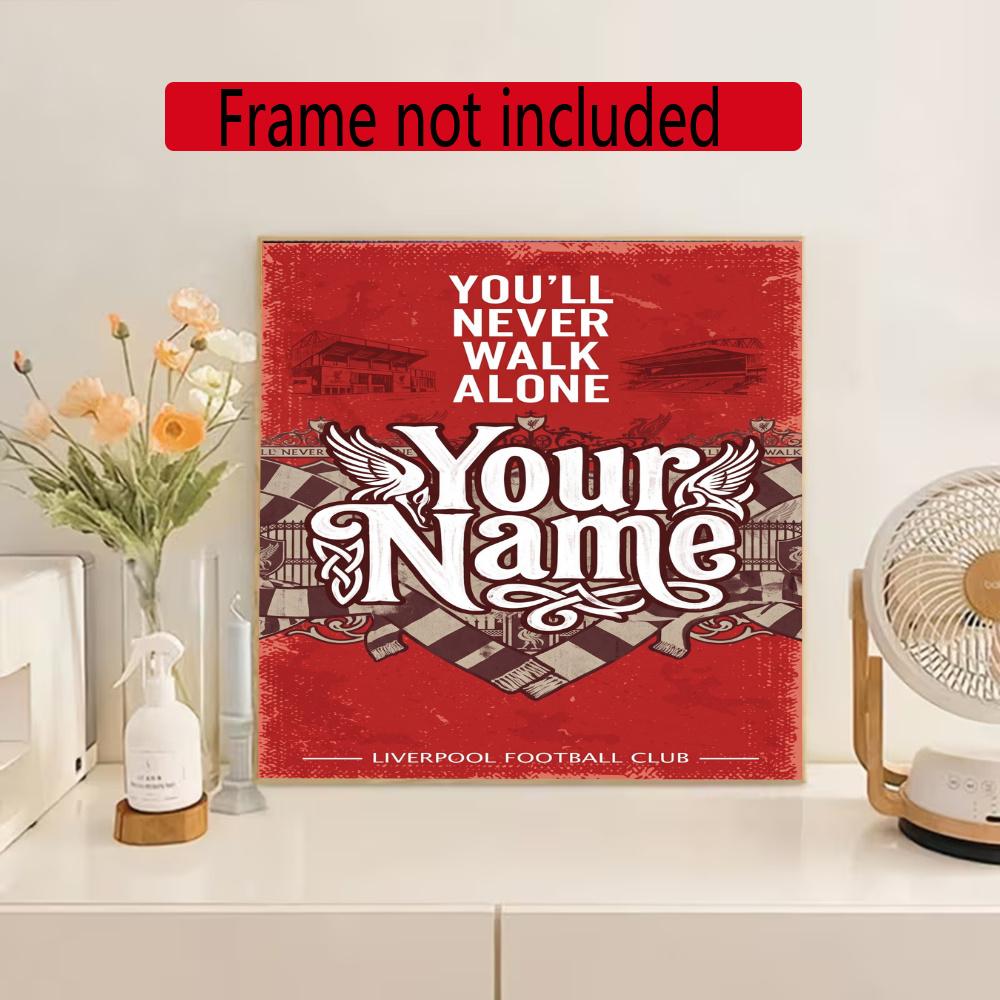 Liverpool Fc Personalized Name Round Diamond Painting Kit Diamond Embroidery Painting Rhinestones Mosaic Frameless Handwork Decoration Arts