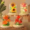 Moc Ewiges Blumenstrauß Displaybox Mikro-Baustein Blumenmodell DIY Haushalt Tischpflanze Dekoration Ziegel Spielzeug für Kinder