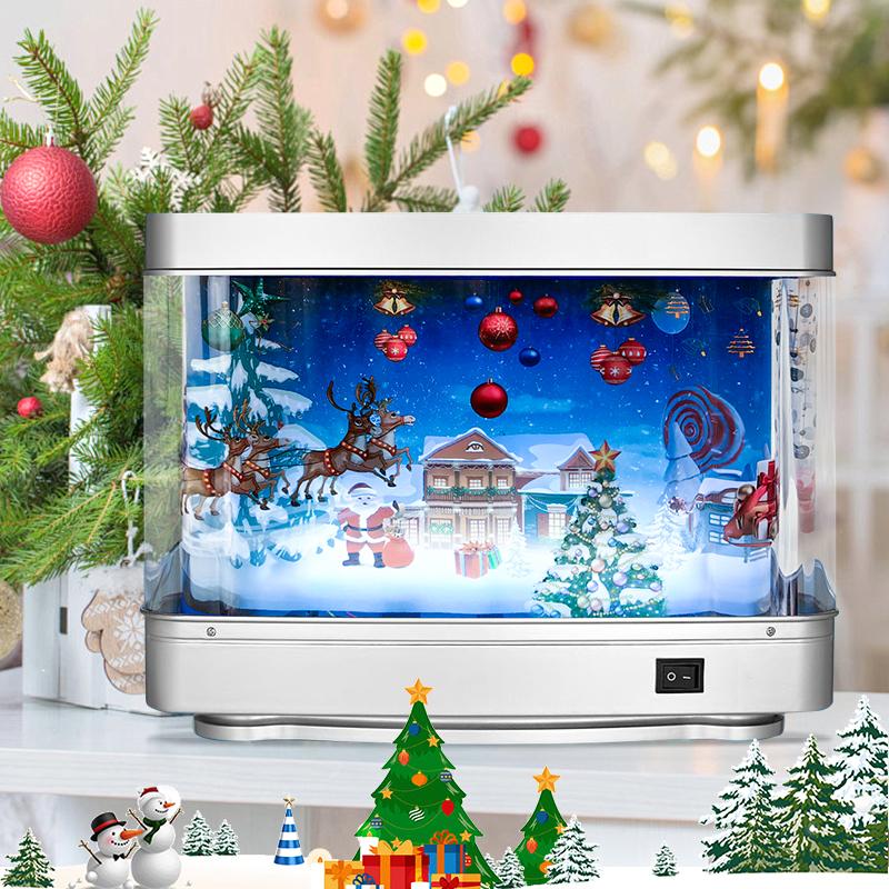 

Декоративна лампа для акваріума, настільна прикраса, подарунок, штучний тропічний пейзаж для дому, свят, Хелловіну, спальні, офісу