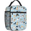 Insulated Lunch Box for Girls Kids Women Dog Lunch Box for Work,Picnic,School,Travel,Hiking,Beach or Fishing Polyester Pet Animal I Love Dogs And