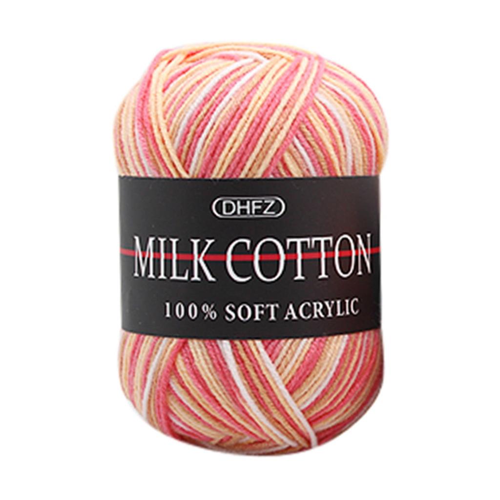 Colorful Hand Knitting 50g Knitting Crochet Milk Soft Baby Cotton Wool Yarn