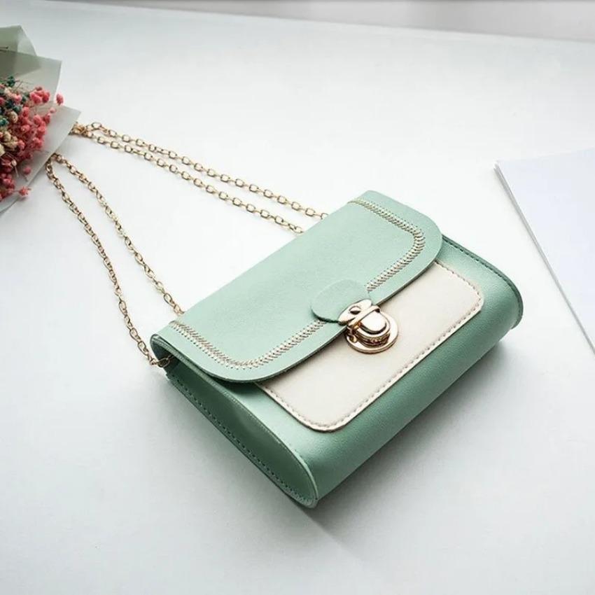 1 Stück Neue Damenmode Schlosskette Auto Nähen Lässige Umhängetasche Netzwerk Beliebter Trend Koreanische Version