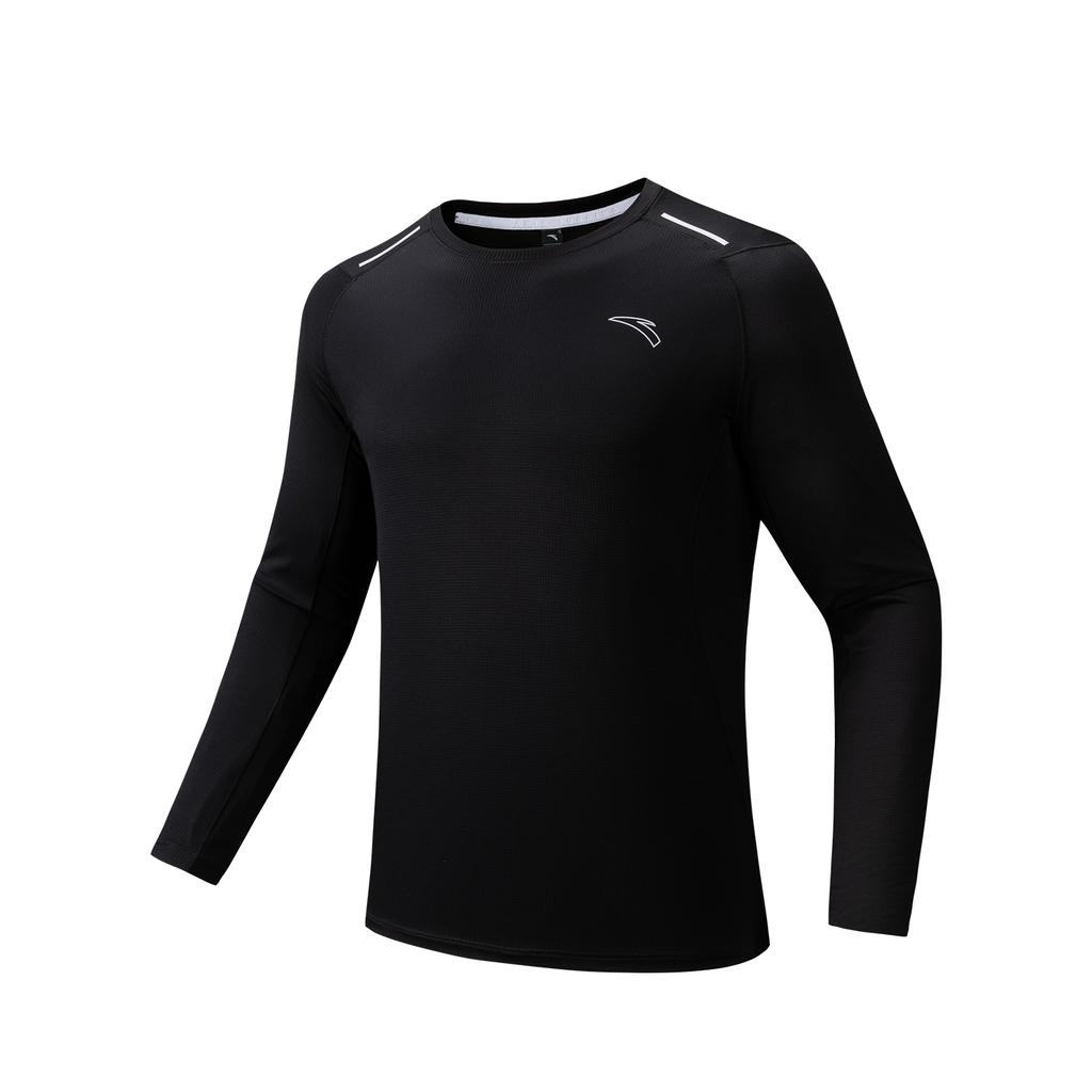Anta Simple Round Neck Quick-Dry Comfortable Sports Long Sleeve T-Shirt Men Tops 952535407-3