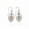 Blue Topaz Sterling Silver Earrings: Filigree Gemstone Jewelry