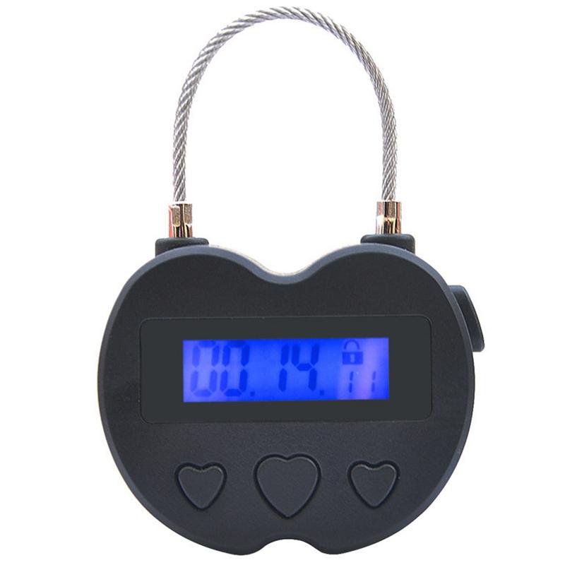Smart Time Lock LCD Display Time Lock USB Rechargeable Temporary Timer Padlock Travel Electronic Timer чёрный