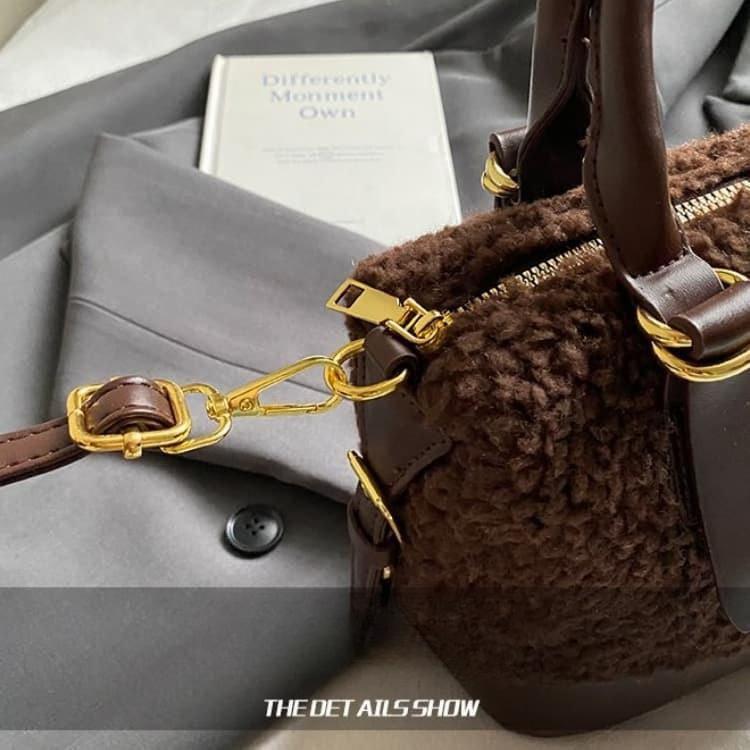 Damen Plüschtasche Schulter Schräg Umhängetasche