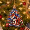 Durable Waterproof Hanging Tags 250 Anniversary USA Christmas Tree Ornament, 2D Acrylic 1776-2026 250th Ornaments Decoration, Fourth of July